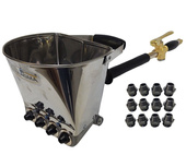 Tynkownica pneumatyczna do ścian z metalowymi dyszami model 011DA agregat 16 dysz