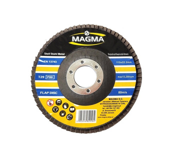 Tarcza tarcze lamelka listkowa 115mm gr 80 do metalu Magma płytkowa płytkowe zdjęcie nr 7
