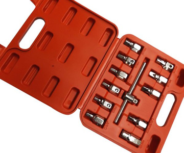 Klucze do korków do oleju 12 cz. zestaw kluczy samochodowe Set Combination Socket Wrench Tools Set 1/2"&1/4" 12 elementów C1006 LT-A1151 1001C YC-02037 zdjęcie nr 8