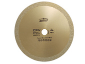 Tarcza diamentowa złota ciągła 230mm 15mm model ECO do stali vacuum do cięcia żeliwa Tarcza diamentowa ciągła do gresu 230 ECO 230x22,2 230 x 22,2 230x22,2mm rurażer