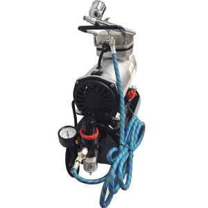 Aerograf AB-130K AB130K AB 130K kompresor z butlą zestaw malarski mini zdjęcie nr 6