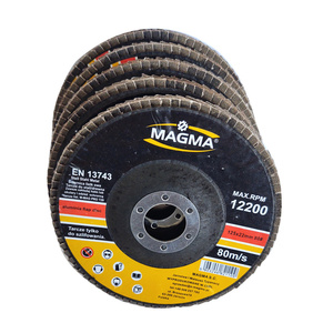 Zestaw 10 sztuk tarcz tarcze do metalu szlifowania lamelka listkowa 125mm gr80 P80 Magma Tarcza lamelkowa Elektrokorund płytkowa płytkowe zdjęcie nr 5