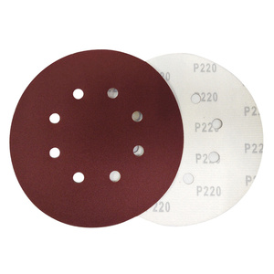 Krążki ścierne 180 mm papier na rzep gr. 220 z otworami 10 szt ścierny krążek samoprzylepne  zdjęcie nr 1