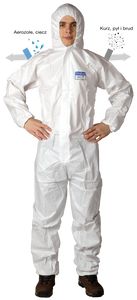 Kombinezon Ochronny lakierniczy | malarski wełna roboczy biały bhp roz. XXXL zdjęcie nr 5