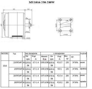 Silnik elektryczny 24V 280W silnik elektryczny silnik do miodziarki miodziarka miodarka zdjęcie nr 2