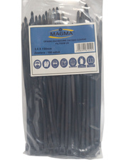 Opaski zaciskowe zaciski czarne 3,6 x 150 mm 3,6x150 z filtrem UV 100szt