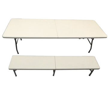 Stół cateringowy 240cm / campingowy składany + 2 ławki kateringowy ogrodowy do ogrodu bankietowy zestaw biesiadny zdjęcie nr 3