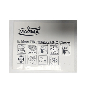 Piła tarcza tarcze do cięcia drewna 300 mm 60t z widią 300x32 mm x 60 zębów widiowa Magma 300x32x60t red 30 mm 25,4 mm 22,23 mm 20 mm 300x30 300x25,4 300x22,23 zdjęcie nr 2