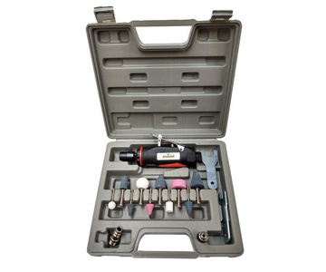 Mini szlifierka 1/4" pneumatyczna Kit AT7032BK trzpieniowa + 8 sztuk frezów HM widiowych do metalu zdjęcie nr 14