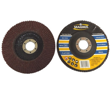 Tarcza tarcze do metalu szlifowania lamelka listkowa 125mm gr40 P40 Magma Tarcza lamelkowa Elektrokorund płytkowa płytkowe zdjęcie nr 5
