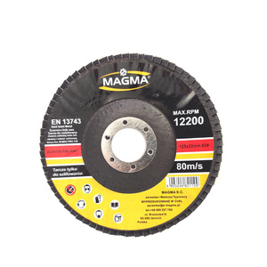 Zestaw 10 sztuk tarcz tarcze do metalu szlifowania lamelka listkowa 125mm gr80 P80 Magma Tarcza lamelkowa Elektrokorund płytkowa płytkowe zdjęcie nr 11