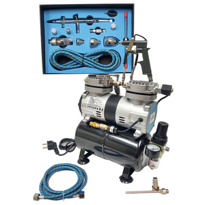 Aerograf AB 186K z kompresorem dwutłokowym do malowania 30T zestaw lakierniczy AB-186K zdjęcie nr 11