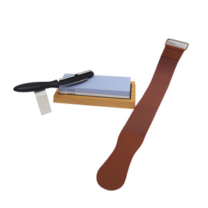 Kamień wodny ostrzałka do ostrzenia noży kamień wodny 1000/6000 osełka dwustronna do noży kamień szlifierski 2009H + pasek skórzany skóra ekologiczna wygładzania ostrzenia zdjęcie nr 2