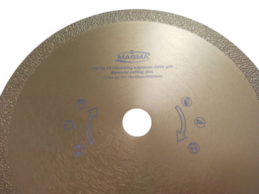 Tarcza diamentowa złota ciągła 230mm 15mm do stali vacuum Magma 82023910 do cięcia żeliwa 230x22,2 230 x 22,2 230x22,2mm rurażer zdjęcie nr 2