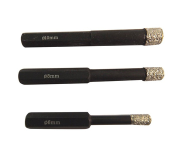 Wiertła diamentowe do gresu 6, 8, 10 mm wiertło diamentowe ceramiki płytek betonowych beton zestaw wierteł zdjęcie nr 2