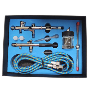 Aerograf AB208K AB-208K AB 208K 3 dysze z wężykiem do malowania BEZ LOGO + kompresor TC-20C zdjęcie nr 3