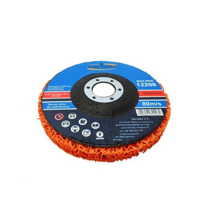 Tarcza tarcze do szlifowania metalu stali z włókniną pomarańczowa 125 dysk krążek do usuwania rdzy ceramika farby włosy murzyna BRICK METAL WOOD zdjęcie nr 2