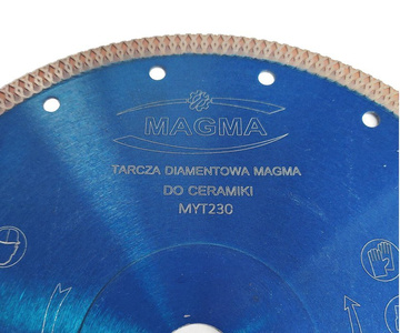Tarcza diamentowa do gresu ceramiki turbo 230x2x22 MYT 230 Magma 230x22,2 230 x 22,2 230x22,2mm zdjęcie nr 6