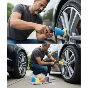 Stożek polerski gąbka polerska do felg 3 rodzaje HX-15 zdjęcie nr 18