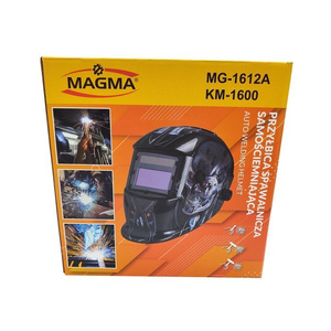 Przyłbica maska spawalnicza z filtrem 108LD KM1600 1612A czaszka + kątownik magnetyczny 22kg zdjęcie nr 7