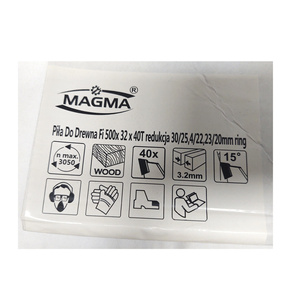 Piła tarcza tarcze do cięcia drewna 500mm 40t z widią 500x32 mm x 40 zębów widiowa Magma 500x32x40t red 30 mm 25,4 mm 22,23 mm 20 mm 500x30 500x25,4 500x20 zdjęcie nr 2