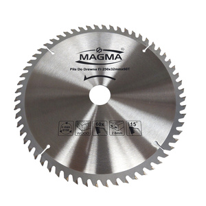 Piła tarcza tarcze do cięcia drewna 250 mm 60t z widią 250x32 mm x 60 zębów widiowa Magma 250x32x60t red 30 mm 25,4 mm 22,23 mm 20 mm 250x30 250x25,4 250x22,23 zdjęcie nr 4