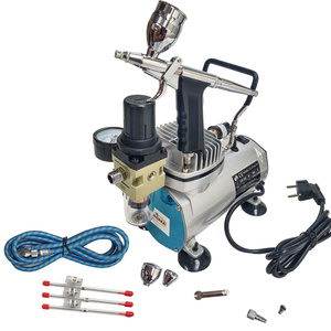 Aerograf AB-116K 4 dysze z kompresorem zestaw do malowania AB116K zdjęcie nr 9