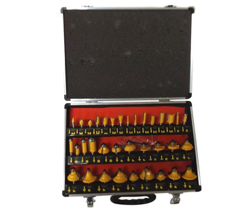 Zestaw frezów do drewna 35 el. trzpień 8mm frez Oberfräsen-Satz 35-tlg. im Koffer Tooling Wood 35 items zdjęcie nr 3