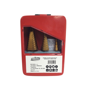 Wiertła stopniowe wiertło rozwiertak 3szt 4-32mm choinkowe stożkowe zestaw wierteł zestaw wierteł stopniowych stożkowych Magma zdjęcie nr 3