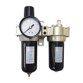 Reduktor z filtrem powietrza i naolejaczem smarowaniem 1/2" odwadniaczem odwadniacz zespół uzdatniania powietrza blok powietrzny separator z manometrem do kompresora  SFC-2000
