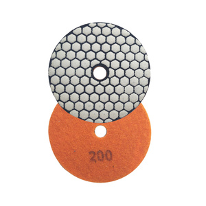 Tarcza diamentowa rzepik na sucho 100 mm gr 200 szlifowania gres gresu kamień granit poler polerowania  polerska  fazowania P 200 G200 #200   zdjęcie nr 1