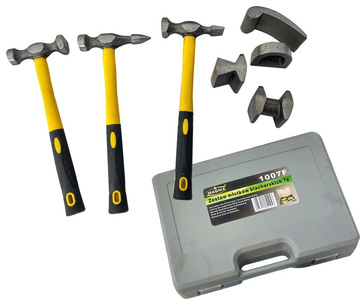 Młotki blacharskie kowadełka zestaw blacharski 7el młotek młotków kowadło 1007F 7PCS Professional Sheet Metal Hammer Set zestaw blacharski 02640   zdjęcie nr 11