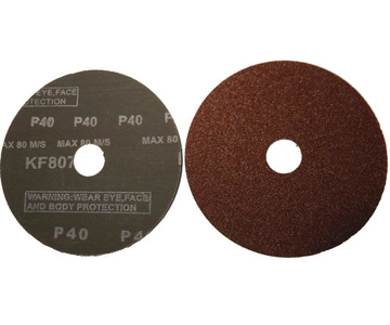 Krążek fibrowy fi 125 tarcza fibrowa do szlifowania metalu drewna pcv pakiet 25 szt. fibra granulacja 150 zdjęcie nr 3