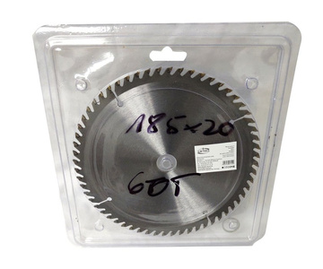 Piła tarcza tarcze do cięcia drewna 185mm 60T z widią 185x20-16 mm x 60 zębów widiowa AJM Tools 185x20x60t zdjęcie nr 1