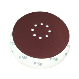 Krążki ścierne 225mm papier na rzep gr. 150 z otworami 10 szt ścierny krążek samoprzylepne  zdjęcie nr 1