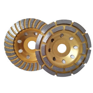 Zestaw tarcz diamentowa garnkowa 125x22,2 turbo dwurzędowa Tz-3 Dz-3 diament 3mm AJM Tools głowica do szlifowania betonu zdjęcie nr 1
