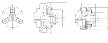 Uchwyt tokarski 3 szczękowy 50 mm uchwyty Dreibackenfutter 50mm na gwint M14 zdjęcie nr 4