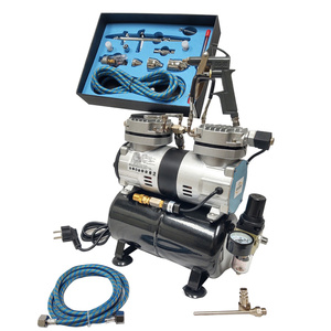 Aerograf AB 186K z kompresorem dwutłokowym do malowania 30T zestaw lakierniczy AB-186K zdjęcie nr 10