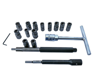 Zestaw frezów frezy do gniazd wtryskowych wtryskiwaczy 17el. + szczotki do czyszczenia gniazd wtryskiwaczy zdjęcie nr 19