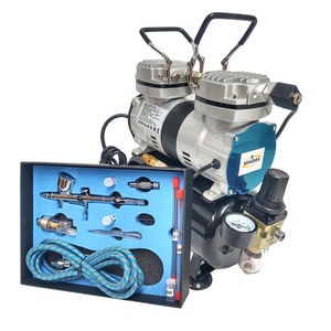 Aerograf AB-180K AB180K 4 dysze z kompresorem dwutłokowym do malowania 30T zestaw lakierniczy zdjęcie nr 11