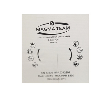 Tarcza diamentowa do cięcia asfaltu 300x25,4mm 300mm MSA301 Magma MSA 300x25,4 300 x 25,4 300x25,4mm zdjęcie nr 3