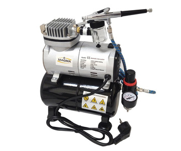 Aerograf 134S kompresor z butlą mini zestaw malarski TG134S TG-134S zdjęcie nr 9