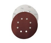 Krążki ścierne 180 mm papier na rzep gr. 80 z otworami 10 szt ścierny krążek samoprzylepne