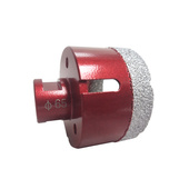 Wiertło nasypowe 65 mm z gwintem M14 czerwone gresu gres otwornica koronka glazura