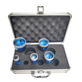 Otwornice diamentowe 5 elementów 25 / 35 / 45 / 55 / 68 mm M14 marmur granit ceramika glazura koronka koronki otwornica