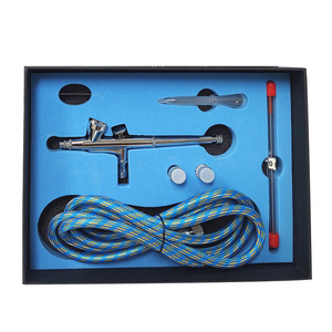 Kompresor z butlą kompresor do aerografu oryginał TC-20T + Aerograf AB136K AB 136K AB-136K bez logo super jakość do aerografii mini Airbrush compressor zdjęcie nr 17