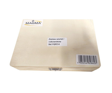 Zestaw wierteł cokowników do drewna 5el frez Magma wiertło cokowniki cokownik wycinaków otwornice otwornica frezów sękowników sękowniki flekowniki frezy wiertła drewna wiertło do drewna stolarskie pod zawiasy zdjęcie nr 9