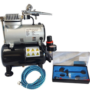 Aerograf AB130 z dyszą 0,2 I 0,3 + kompresor z butlą mini pompa powietrza sprężarka z kompresorem AB-130 AB 130 zdjęcie nr 9