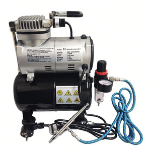 Aerograf AB-130K AB130K AB 130K kompresor z butlą zestaw malarski mini zdjęcie nr 10