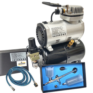 Zestaw do aerografii kompresor z butlą TC-20T + aerograf AB-131E AB131E AB 131E zdjęcie nr 8